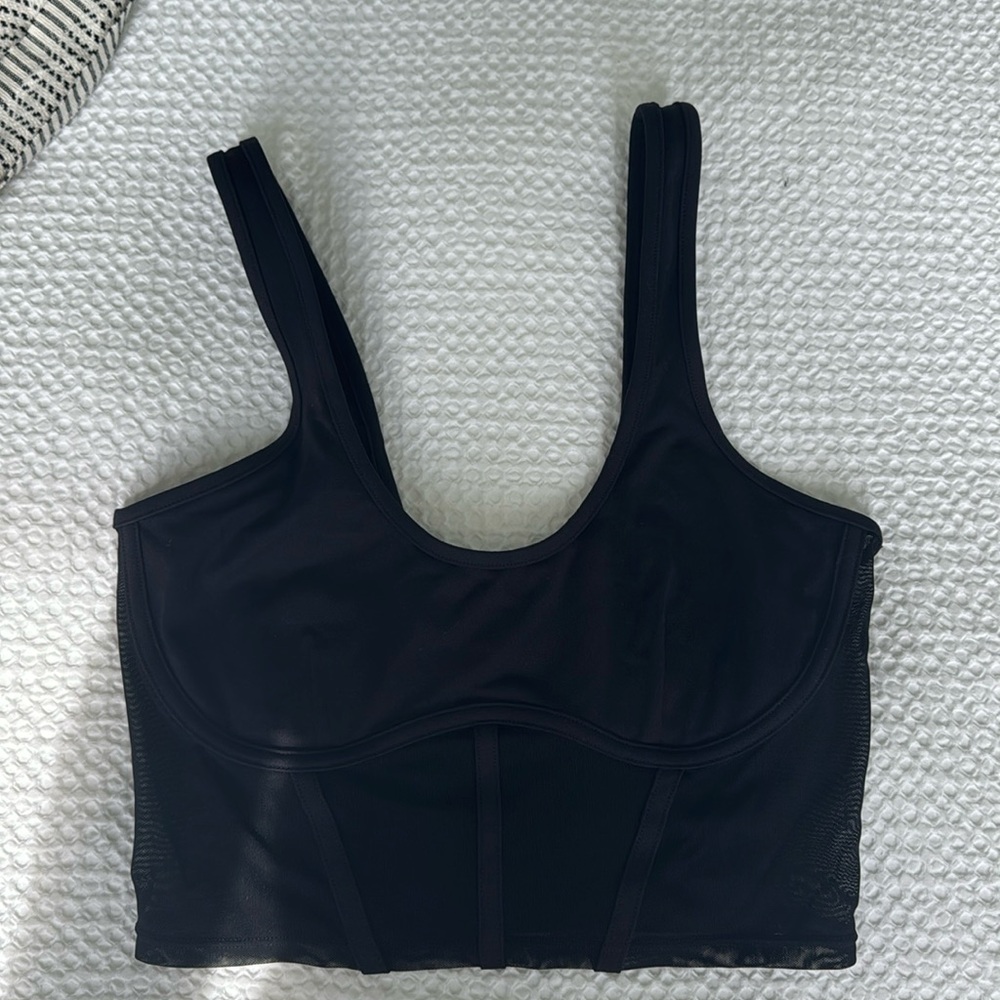 Airbrush Mesh Corset Tank